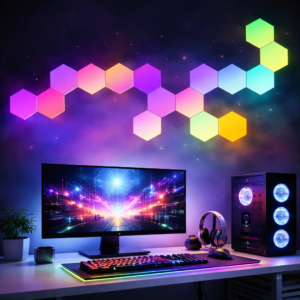 RGB Hexagon Wandlichter