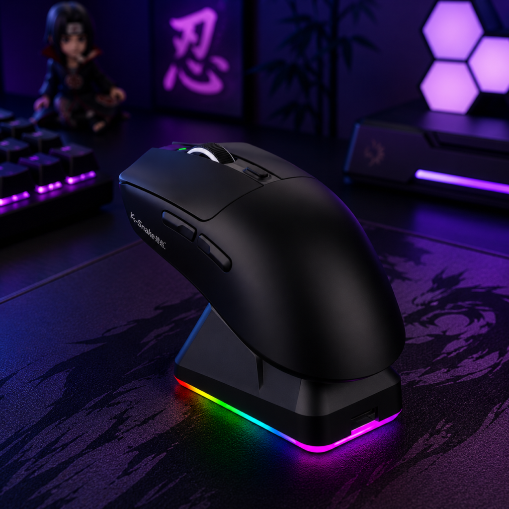 K-Snake X11PM Wireless Gaming Maus mit Ladestation