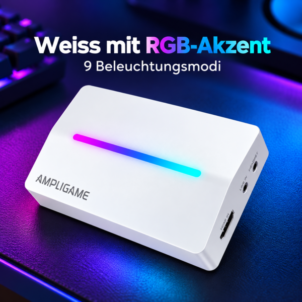 FIFINE V3 in Weiss – neun RGB-Beleuchtungsmodi